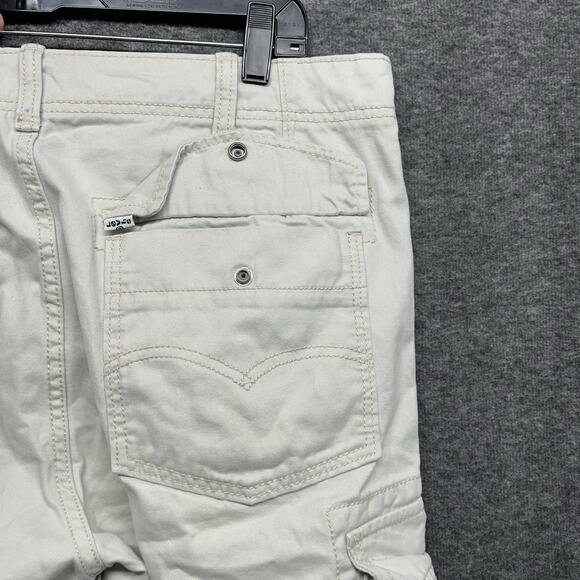 Vintage Levi's Cargo Shorts Khaki Chino Baggy‎ Men's Size 33 Beige 2005 Grunge - Picture 4 of 6